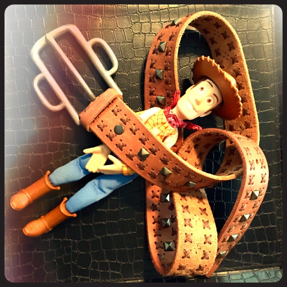 Hand Tooled Thick Leather Belt